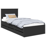 Struttura del letto Nero 90 x 200 cm Legno Ingegnerizzato