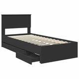 Struttura del letto Nero 90 x 200 cm Legno Ingegnerizzato