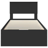 Struttura del letto Nero 90 x 200 cm Legno Ingegnerizzato