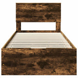 Struttura del letto con cassetto Rovere fumé 75 x 190 cm