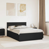 Struttura del letto Nero 150 x 200 cm Legno truciolato