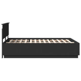 Struttura del letto Nero 150 x 200 cm Legno truciolato
