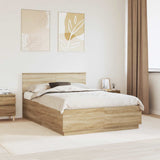 Struttura del letto con testiera Rovere Sonoma 140 x 190 cm