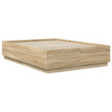 Struttura del letto con testiera Rovere Sonoma 140 x 190 cm
