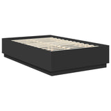 Struttura del letto Nero 120 x 190 cm Legno truciolato