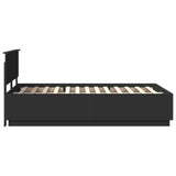 Struttura del letto Nero 120 x 190 cm Legno truciolato