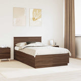Struttura del letto con testiera Rovere Marrone 120 x 190 cm