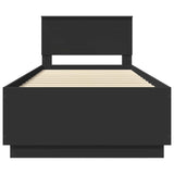 Struttura del letto Nero 90 x 200 cm Legno truciolato
