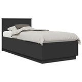 Struttura del letto Nero 90 x 200 cm Legno truciolato