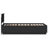 Struttura del letto Nero 90 x 200 cm Legno truciolato