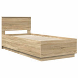 Struttura del letto Rovere Sonoma 70 x 190 cm Legno truciolato