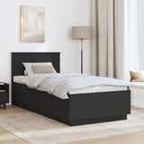 Struttura del letto Nero 90 x 200 cm Legno ingegnerizzato
