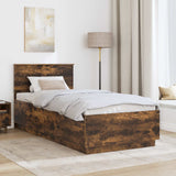 Struttura del letto con testiera Rovere Fumo 90 x 200 cm