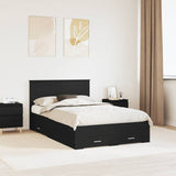 Struttura del letto Nero 120 x 200 cm Legno truciolato