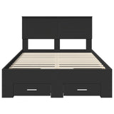 Struttura del letto Nero 120 x 200 cm Legno truciolato