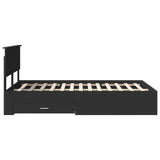 Struttura del letto Nero 120 x 200 cm Legno truciolato