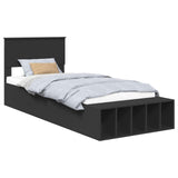 Struttura del letto Nero 90 x 190 cm Legno truciolato
