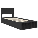 Struttura del letto Nero 90 x 190 cm Legno truciolato