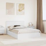 Letto con Contenitore Bianco 150 x 200 cm Legno truciolato