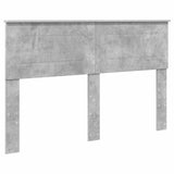 Letto con Contenitore con testiera Grigio cemento 150 x 200 cm
