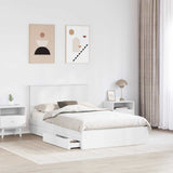 Letto con Contenitore Bianco 120 x 190 cm Legno truciolato