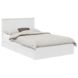 Letto con Contenitore Bianco 120 x 190 cm Legno truciolato