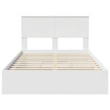 Letto con Contenitore Bianco 120 x 190 cm Legno truciolato