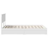 Letto con Contenitore Bianco 120 x 190 cm Legno truciolato