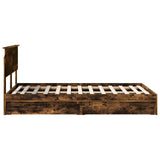 Letto con Contenitore con testiera Rovere fumé 120 x 200 cm