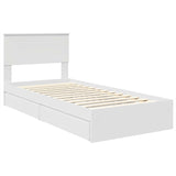 Letto con Contenitore Bianco 90 x 190 cm Legno truciolato