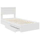 Letto con Contenitore Bianco 90 x 200 cm Legno truciolato