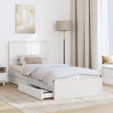 Letto con Contenitore Bianco 75 x 190 cm Legno truciolato