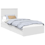 Letto con Contenitore Bianco 75 x 190 cm Legno truciolato