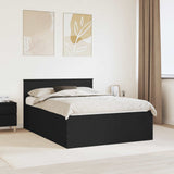 Struttura del letto Nero 160 x 200 cm Legno truciolato