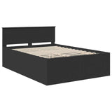 Struttura del letto Nero 160 x 200 cm Legno truciolato