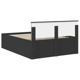 Struttura del letto Nero 160 x 200 cm Legno truciolato