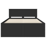 Struttura del letto Nero 160 x 200 cm Legno truciolato