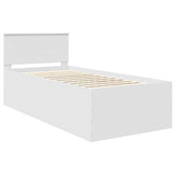 Struttura del letto Bianco 120 x 200 cm Legno truciolato