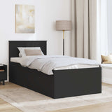 Struttura del letto Nero 90 x 200 cm Legno truciolato