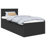 Struttura del letto Nero 90 x 200 cm Legno truciolato