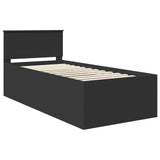 Struttura del letto Nero 90 x 200 cm Legno truciolato