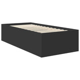 Struttura del letto Nero 90 x 200 cm Legno truciolato