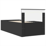 Struttura del letto Nero 90 x 200 cm Legno truciolato