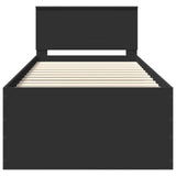 Struttura del letto Nero 90 x 200 cm Legno truciolato