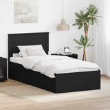 Struttura del letto Nero 90 x 190 cm Legno truciolato