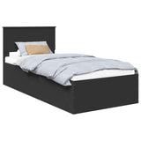Struttura del letto Nero 90 x 190 cm Legno truciolato