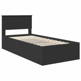 Struttura del letto Nero 90 x 190 cm Legno truciolato