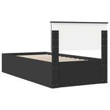 Struttura del letto Nero 90 x 190 cm Legno truciolato