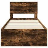 Struttura del letto Rovere fumé 90 x 190 cm Legno truciolato
