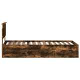 Struttura del letto Rovere fumé 90 x 190 cm Legno truciolato